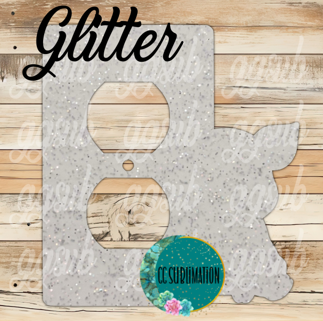 GLITTER Acrylic - Pig - Outlet  cover - Sublimation Acrylic