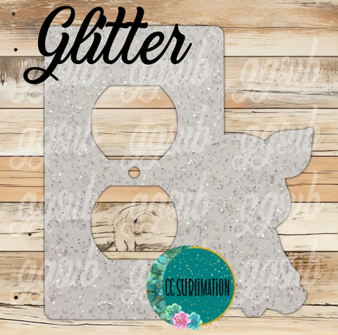 GLITTER Acrylic - Pig - Outlet  cover - Sublimation Acrylic