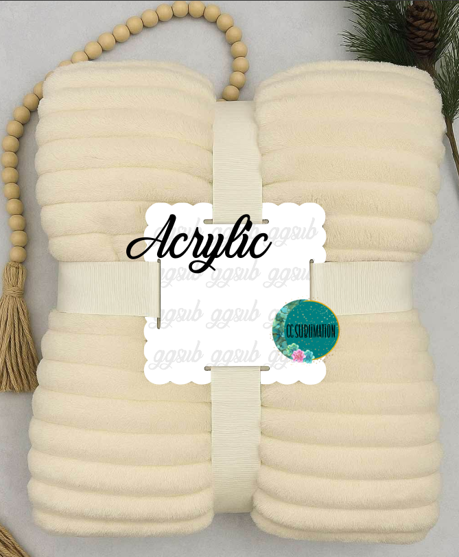 Acrylic- Scalloped Blanket Tag