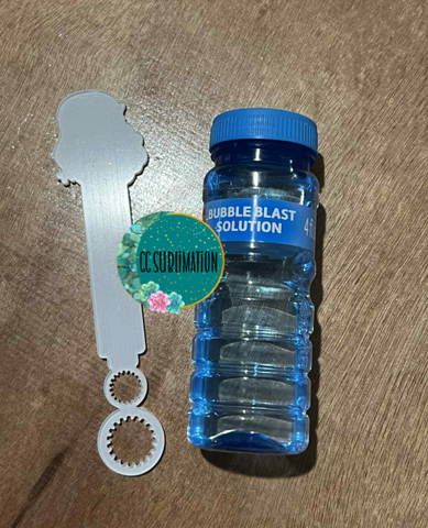 Acrylic Santa head bubble wand - Sublimation Acrylic