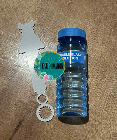 Acrylic Tree with bow bubble wand - Sublimation Acrylic