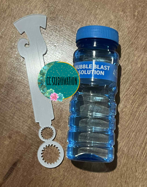 Acrylic Elf stocking bubble wand - Sublimation Acrylic