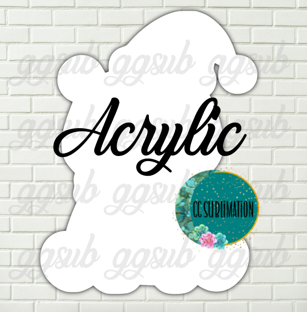 MDF - Polar bear sitting withOUT holes 2 sizes to choose from (great for badge reels & hairbow centers)