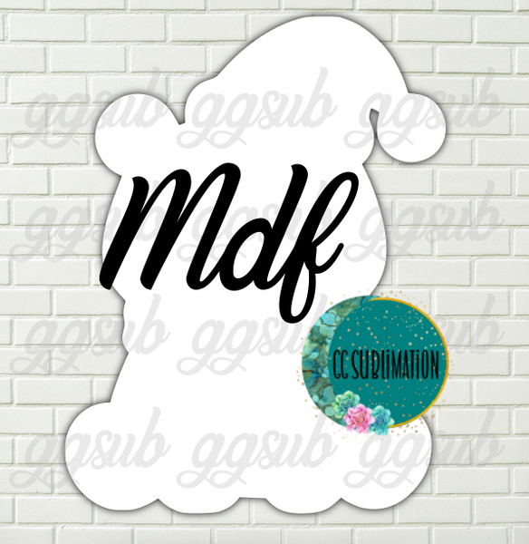 MDF - Polar bear sitting With and WITHOUT holes