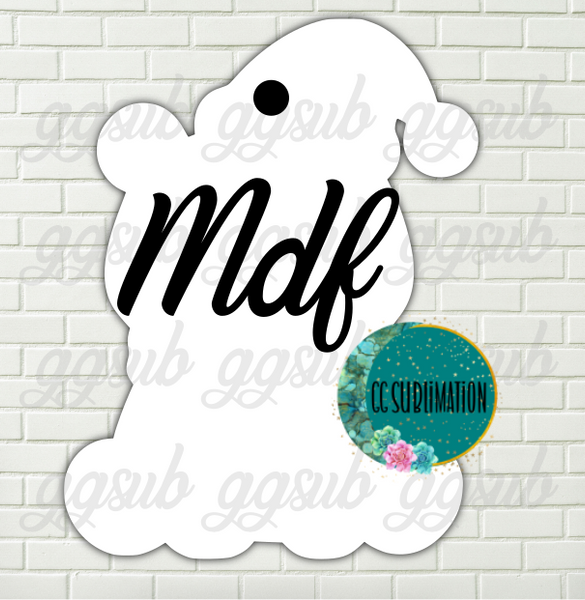 MDF - Polar bear sitting With and WITHOUT holes