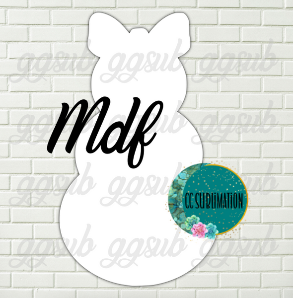 MDF - Snowman with bow withOUT holes 2 sizes to choose from (great for badge reels & hairbow centers)