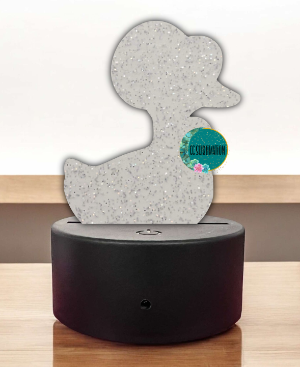 GLITTER Acrylic Goose with bonnet Base Blank - Sublimation Acrylic