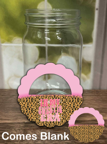 Digital design - Sweet 16 era scallop - Mason jar lid