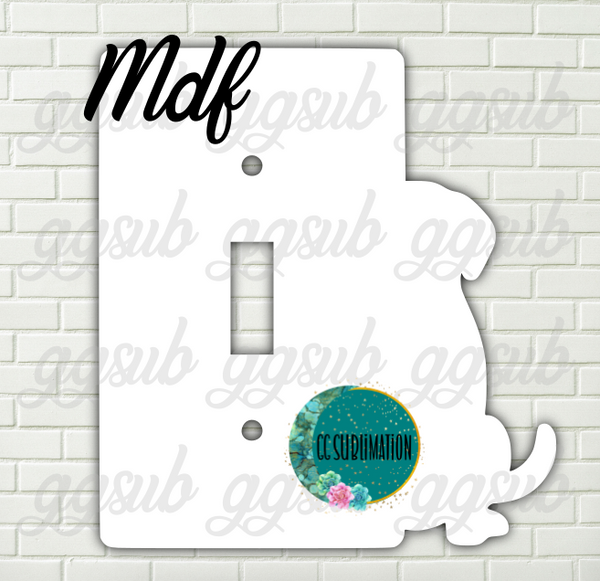 MDF - Dog - light switch cover