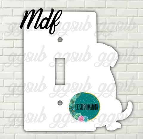 MDF - Dog - light switch cover