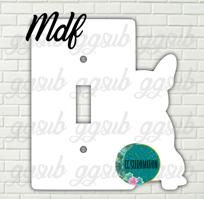 MDF - Frenchie - light switch cover