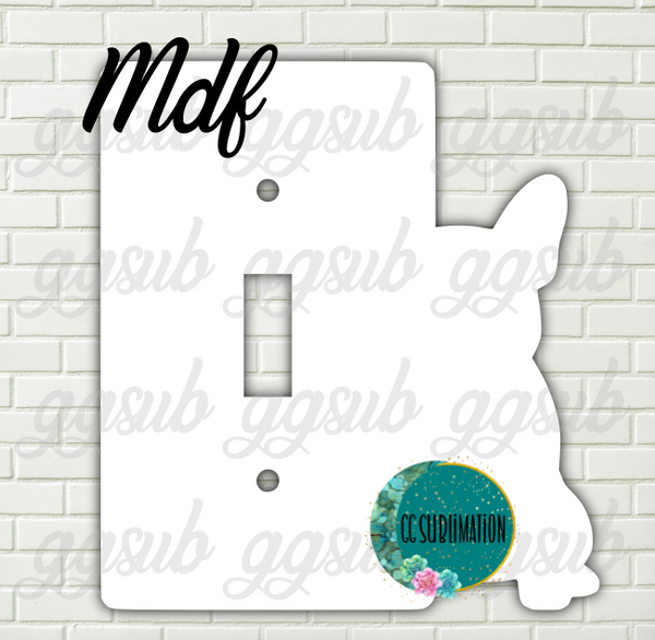 MDF - Frenchie - light switch cover