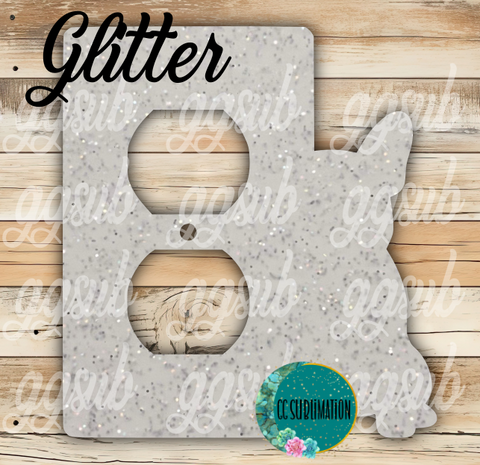 GLITTER Acrylic - Frenchie - Outlet  cover - Sublimation Acrylic