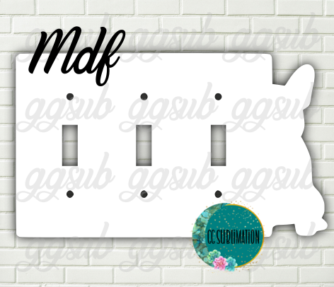 MDF - Frenchie -  Triple Light Switch Cover Sublimation