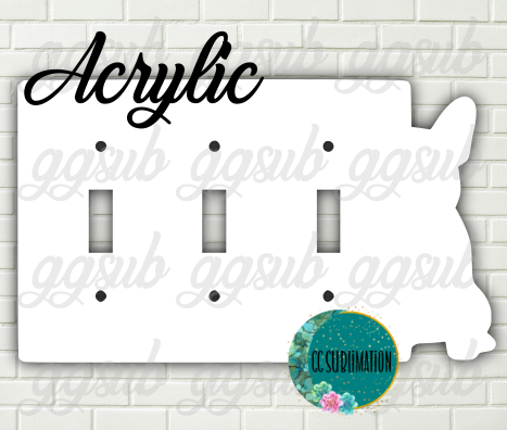 Acrylic- Frenchie - Triple Light Switch Cover Sublimation