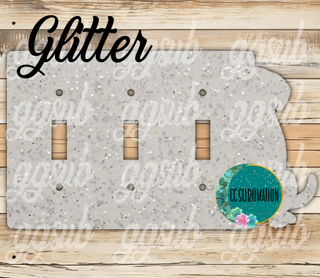 GLITTER Acrylic- Dog -Triple Light Switch Cover Sublimation