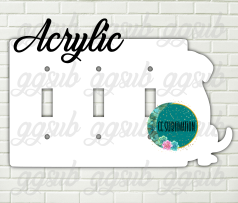 Acrylic- Dog - Triple Light Switch Cover Sublimation