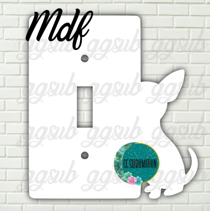 MDF - Chihuahua - light switch cover