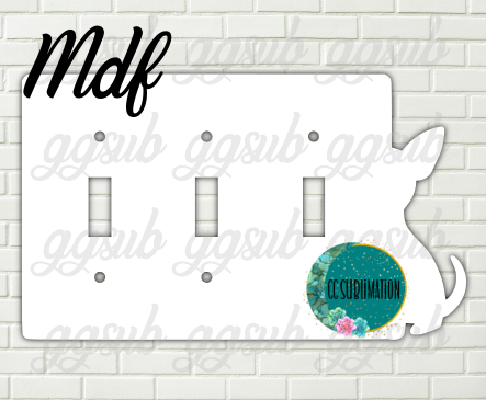 MDF - Chihuahua -  Triple Light Switch Cover Sublimation