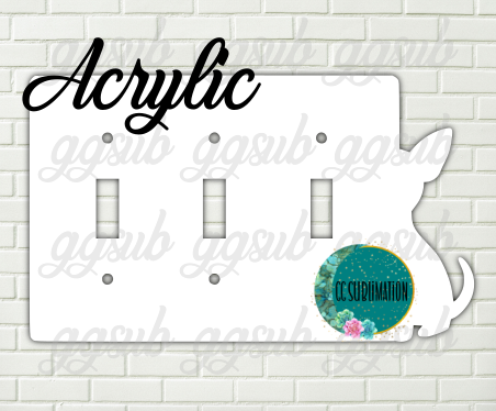 Acrylic- Chihuahua - Triple Light Switch Cover Sublimation
