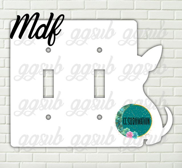 MDF - Chihuahua -  Double Light Switch Cover Sublimation