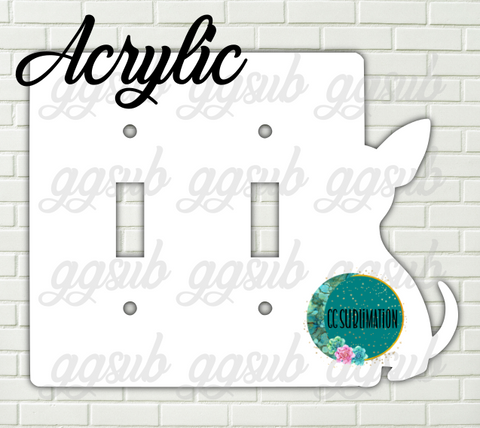 Acrylic- Chihuahua - Double Light Switch Cover Sublimation