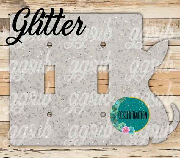 GLITTER Acrylic- Chihuahua -Double Light Switch Cover Sublimation