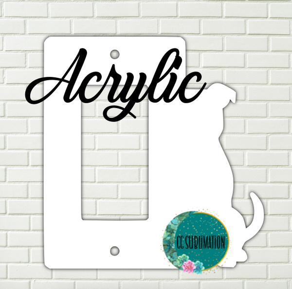 Acrylic- Pitbull -  light ROCKER cover Sublimation Acrylic