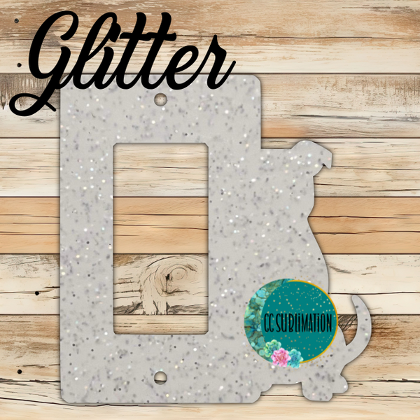 GLITTER Acrylic - Pitbull- light ROCKER cover - Sublimation Acrylic