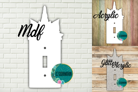 THREE OPTIONS- Unicorn - Single switch Cover Sublimation