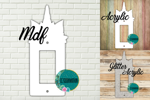 THREE OPTIONS- Unicorn - Light ROCKER Cover Sublimation