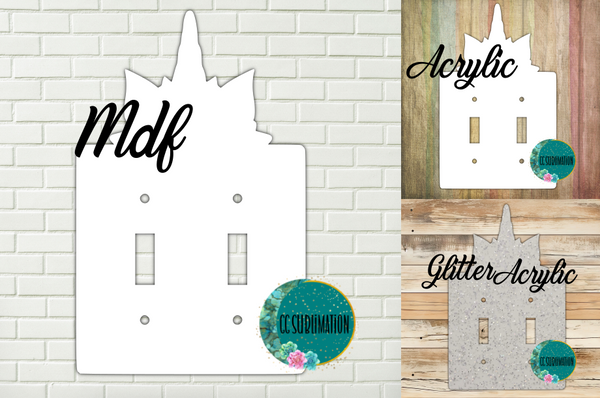 THREE OPTIONS- Unicorn - DOUBLE light switch Cover Sublimation