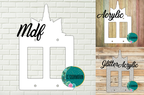 THREE OPTIONS- Unicorn - Double Light ROCKER Cover Sublimation