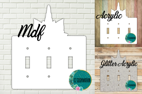 THREE OPTIONS- Unicorn - TRIPLE light switch Cover Sublimation