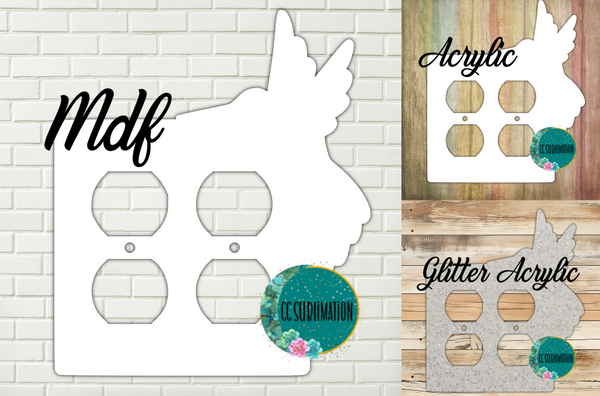 THREE OPTIONS- Humming bird- DOUBLE outlet Cover Sublimation