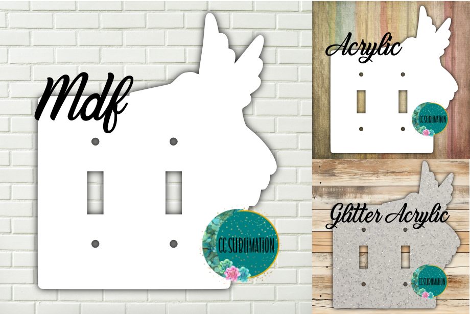 THREE OPTIONS- Humming bird- DOUBLE light switch Cover Sublimation