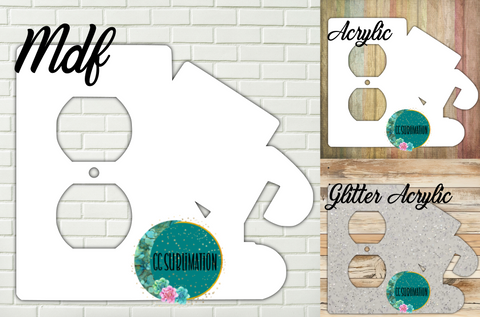 THREE OPTIONS- Construction- Single Outlet Cover Sublimation