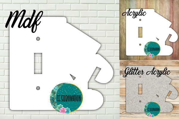 THREE OPTIONS- Construction- Single switch Cover Sublimation