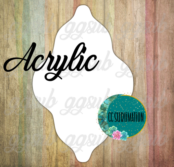 Acrylic- Wavy teardrop- With or Without Hole - Sublimation Acrylic