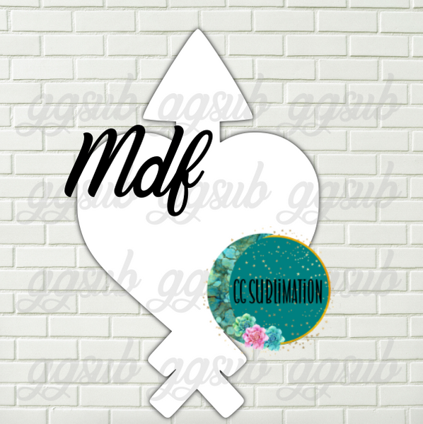 MDF - Heart arrow - With and WITHOUT holes