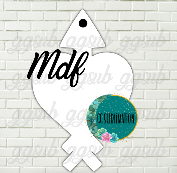 MDF - Heart arrow - With and WITHOUT holes