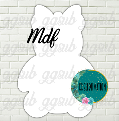 MDF - Teddy bear bow - With and WITHOUT holes