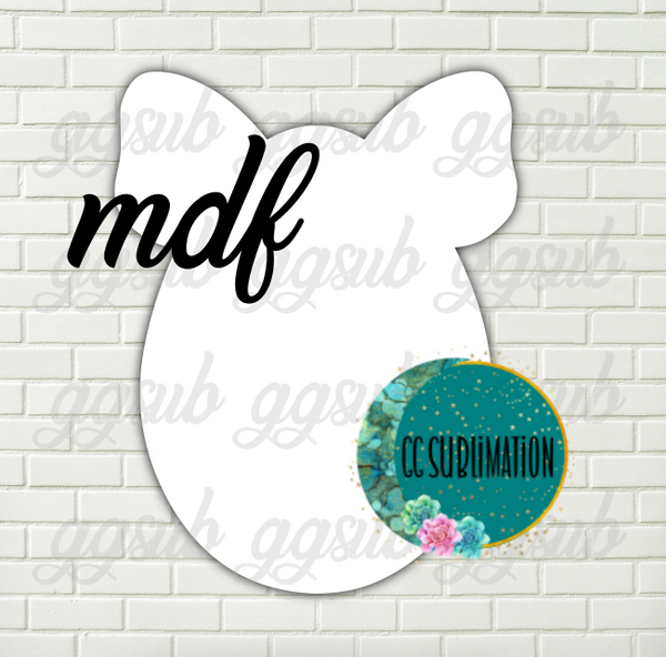 MDF - Egg with bow - withOUT holes 2 sizes to choose from (great for badge reels & hairbow centers)