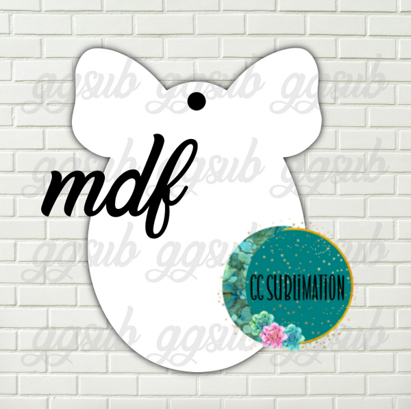 MDF - Egg with bow - With and WITHOUT holes