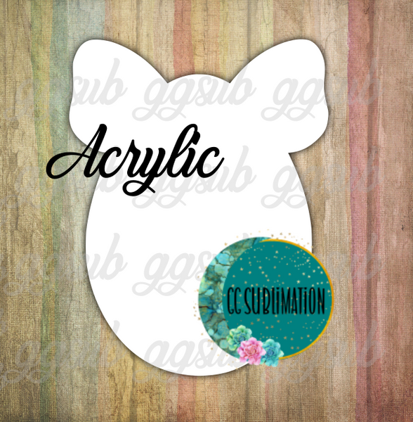 Acrylic - Egg with bow - 10 or 20 count 1.5 & 2 inch size (FOR BADGE REELS)