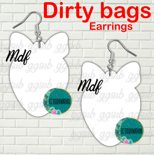 Dirty bag - 1.5 inch Strawberry with bow - 10 pairs single sided