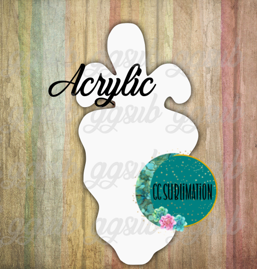 Acrylic- Wavy carrot - With or Without Hole - Sublimation Acrylic