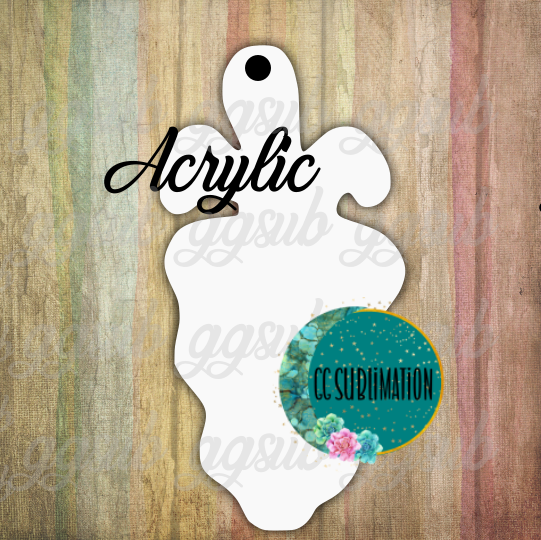 Acrylic- Wavy carrot - With or Without Hole - Sublimation Acrylic