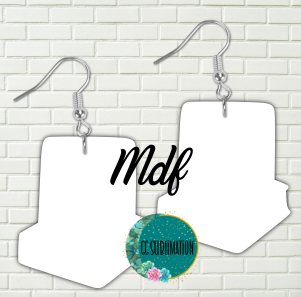 MDF - School books - earrings 3 sizes to choose from