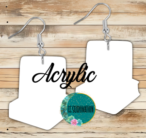 Acrylic - School books - 5 & 10 pairs 1.5 & 2 inch size - Sublimation Acrylic